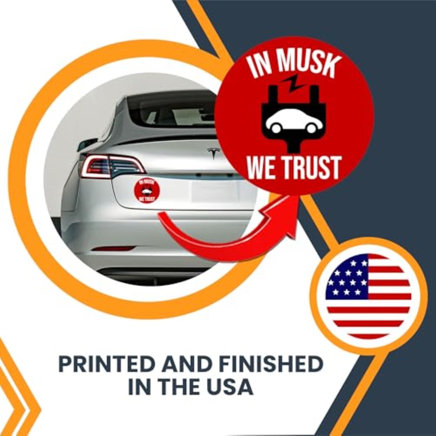 Magnet Me Up in Musk We Trust Magnet – Funny Pro Elon Musk Car Magnet Decal – Durable, Weatherproof Vinyl, UV-Printed for Vibrant Colors 5"