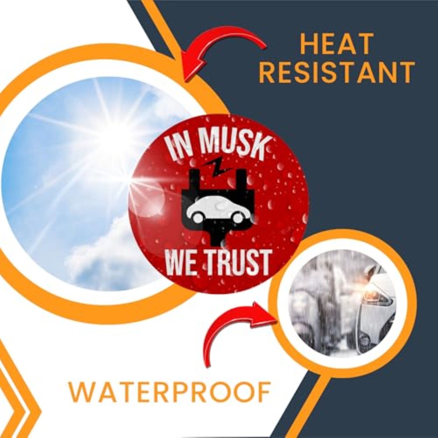 Magnet Me Up in Musk We Trust Magnet – Funny Pro Elon Musk Car Magnet Decal – Durable, Weatherproof Vinyl, UV-Printed for Vibrant Colors 5"