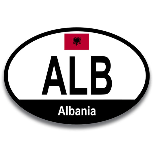 Magnet Me Up Albania Albanian Euro Oval Magnet Decal, 4x6 Inches, Heavy Duty for Car, Truck, SUV, Or Any Other Magnetic Surface
