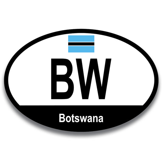 Magnet Me Up Botswana Tswanadom Euro Oval Magnet Decal, 4x6 Inches, Heavy Duty for Car, Truck, SUV, Or Any Other Magnetic Surface