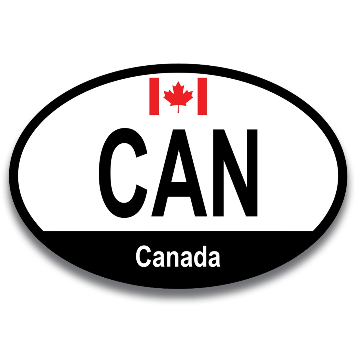 Magnet Me Up Canada Canadian Euro Oval Magnet Decal, 4x6 Inches, Heavy Duty for Car, Truck, SUV, Or Any Other Magnetic Surface