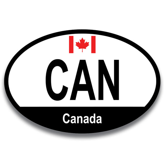 Magnet Me Up Canada Canadian Euro Oval Magnet Decal, 4x6 Inches, Heavy Duty for Car, Truck, SUV, Or Any Other Magnetic Surface