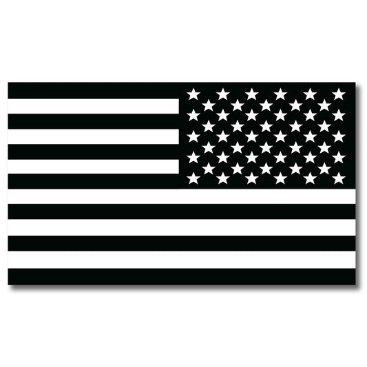 7x12 Black and White Reverse American Flag