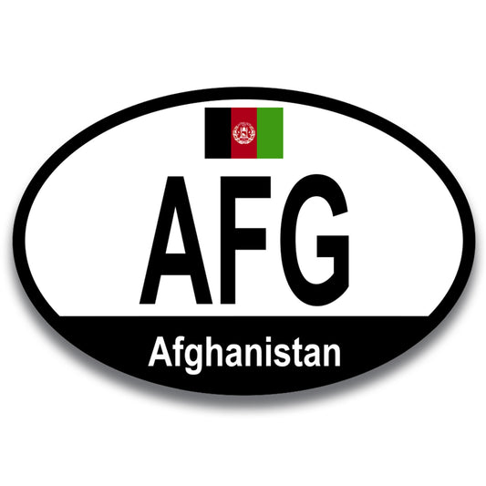 Magnet Me Up Afghanistan Afghans Euro Oval Magnet Decal, 4x6 Inches, Heavy Duty for Car, Truck, SUV, Or Any Other Magnetic Surface
