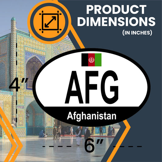 Magnet Me Up Afghanistan Afghans Euro Oval Magnet Decal, 4x6 Inches, Heavy Duty for Car, Truck, SUV, Or Any Other Magnetic Surface