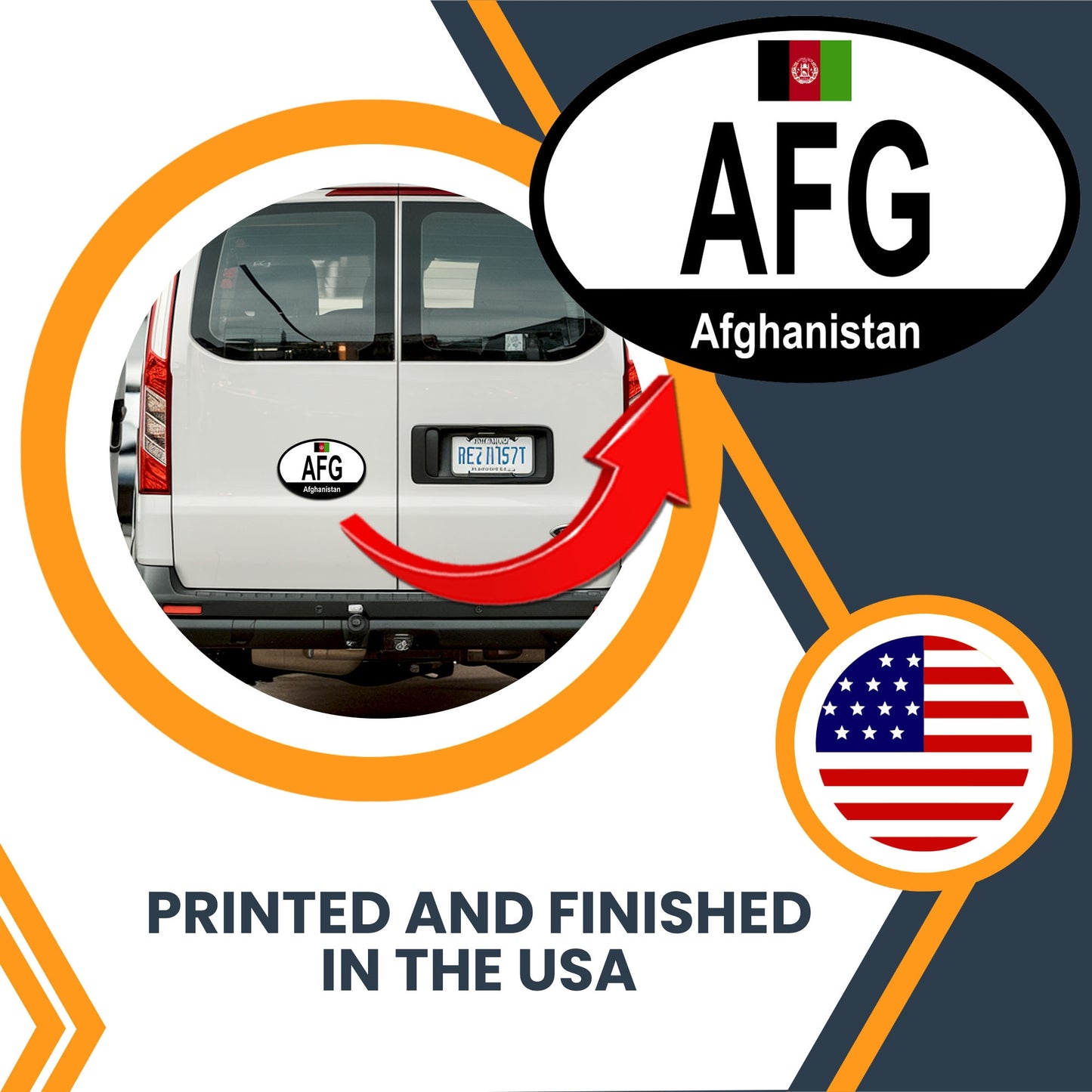 Magnet Me Up Afghanistan Afghans Euro Oval Magnet Decal, 4x6 Inches, Heavy Duty for Car, Truck, SUV, Or Any Other Magnetic Surface