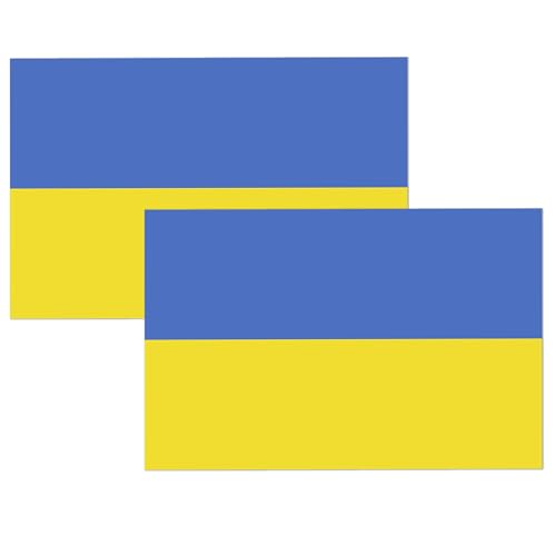 Magnet Me Up Ukraine Flag Car Magnet – 3x5 Inch, 2 Pack, UV-Printed Vinyl – Durable, Fade Resistant, Patriotic Auto Magnetic Decal – Made in USA