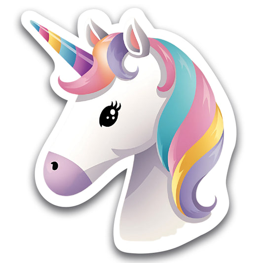 Magnet Me Up Unicorn Magnet - Cute Fantasy Animal Magnetic Decal-  4.5x5 Inches Emoticon, Durable Vinyl with UV Printing - Car, Fridge Decor