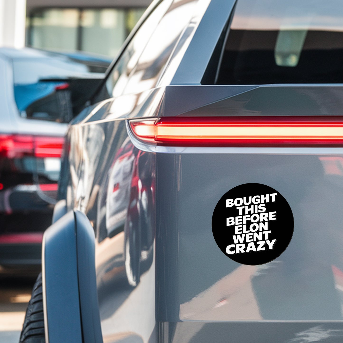 Magnet Me Up I Bought This Before Elon Went Crazy Car Magnet -Funny 5 Inch Bumper Magnetic Decal- Black, Weatherproof, UV-Printed & Durable -Elon Musk Car Decoration, Made in USA