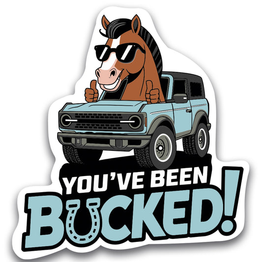 Magnet Me Up Wild Horse Kick Funny 5 Inch Blue Magnet, 5 Inch Blue, Horse-Themed Off-Road Humor Vehicle Twist, Equestrian Gift for Car Owners, Durable & Weatherproof Car Magnet, Crafted in the USA
