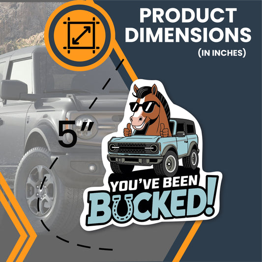 Magnet Me Up Wild Horse Kick Funny 5 Inch Blue Magnet, 5 Inch Blue, Horse-Themed Off-Road Humor Vehicle Twist, Equestrian Gift for Car Owners, Durable & Weatherproof Car Magnet, Crafted in the USA