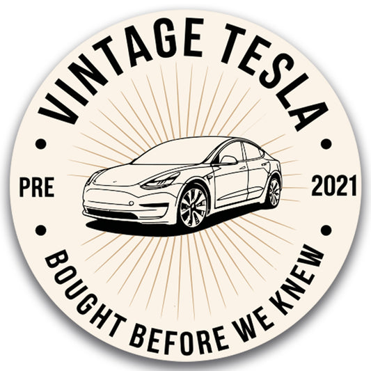 Magnet Me Up Vintage Tesla Magnet, Bought Before We Know – 5 Inch Round Car & Fridge Magnetic Decal, Weatherproof UV-Printed Vinyl, Strong Hold for Vehicles, Lockers & Home Décor – Made in USA