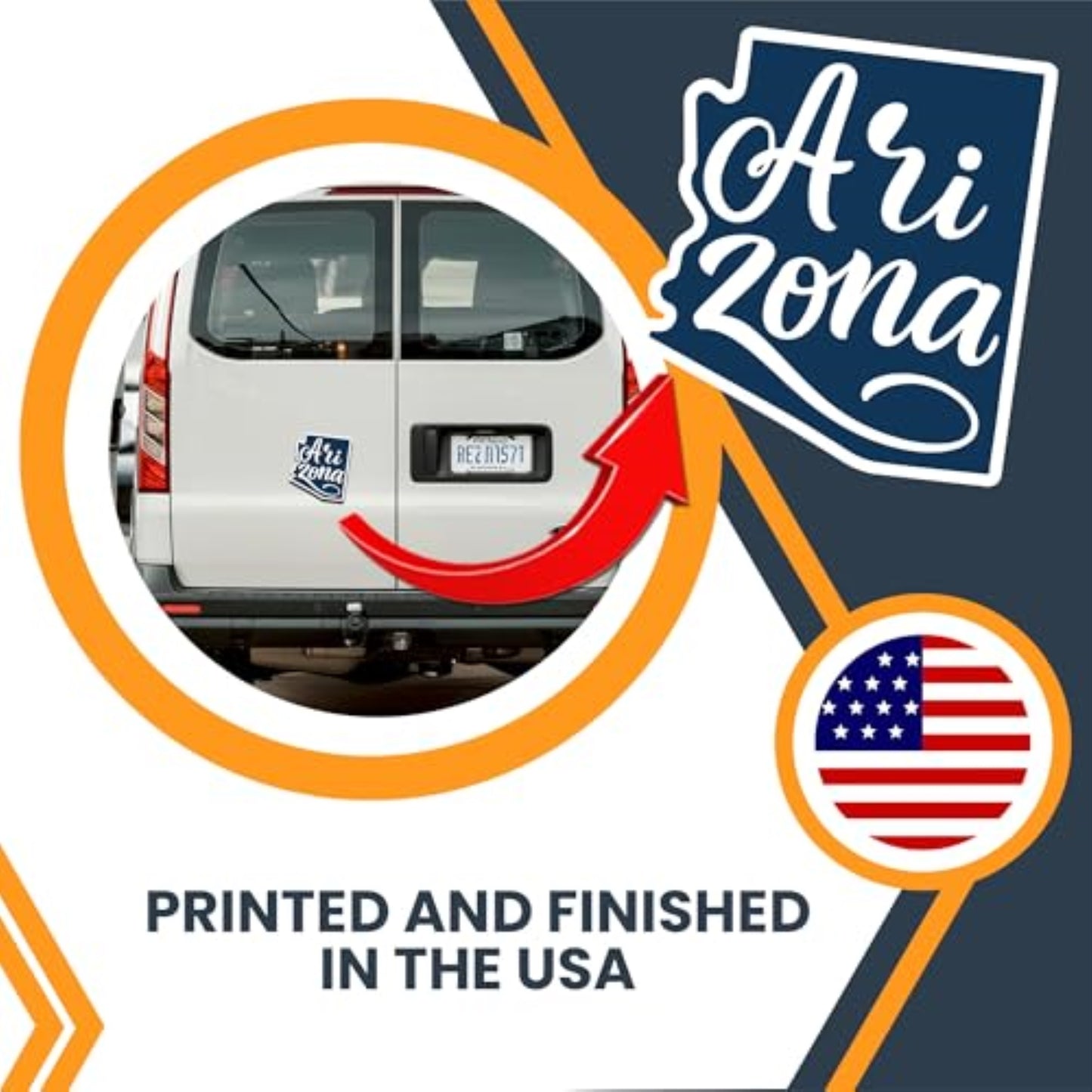 Magnet Me Up Arizona State Magnet - Full-Color Vinyl State Magnetic Decal, Die-Cut Shape, 5x4.5 Inches, Collectible Souvenir - Durable UV Ink, Weatherproof Fridge Magnet – Made in USA