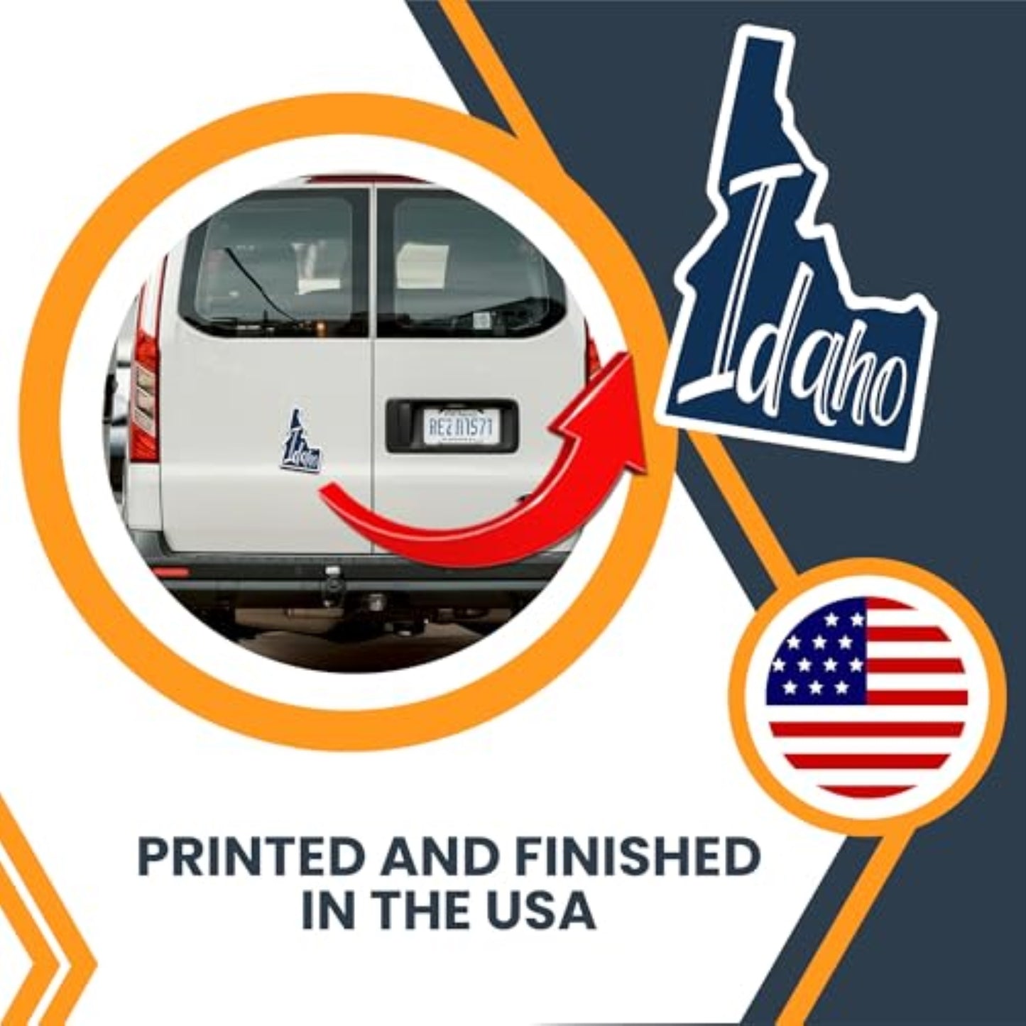 Magnet Me Up Idaho State Magnet - Full-Color Vinyl State Magnetic Decal, Die-Cut Shape, 6x4 Inches, Collectible Souvenir - Durable UV Ink, Weatherproof Fridge Magnet – Made in USA