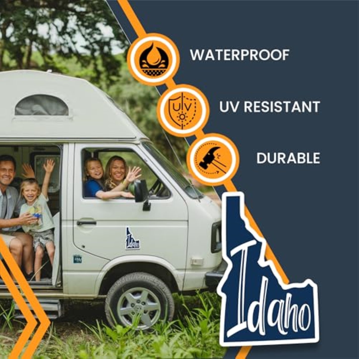 Magnet Me Up Idaho State Magnet - Full-Color Vinyl State Magnetic Decal, Die-Cut Shape, 6x4 Inches, Collectible Souvenir - Durable UV Ink, Weatherproof Fridge Magnet – Made in USA