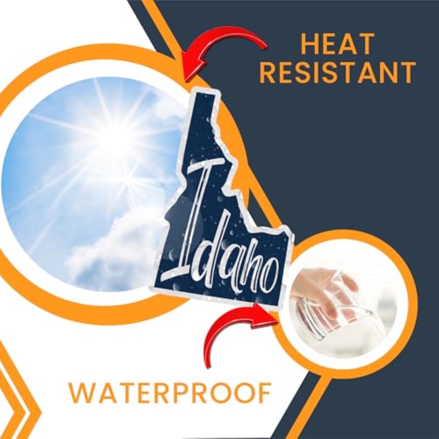 Magnet Me Up Idaho State Magnet - Full-Color Vinyl State Magnetic Decal, Die-Cut Shape, 6x4 Inches, Collectible Souvenir - Durable UV Ink, Weatherproof Fridge Magnet – Made in USA