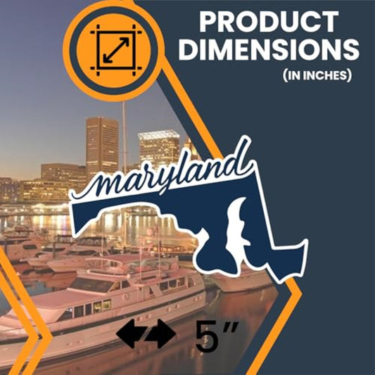 Magnet Me Up Maryland State Magnet - 6x4 Inches, Collectible US State Shape Fridge Magnet, Durable Full-Color UV Vinyl, Travel Souvenir Magnetic Decal, Made in The USA, Decor Gift