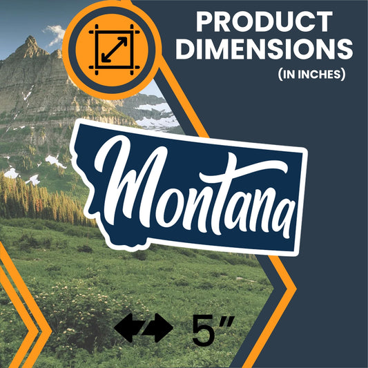 Magnet Me Up Montana State Magnet - 6x3.5 Inches, Collectible US State Shape Fridge Magnet, Durable Full-Color UV Vinyl, Travel Souvenir Magnetic Decal, Made in The USA, Gift Decor