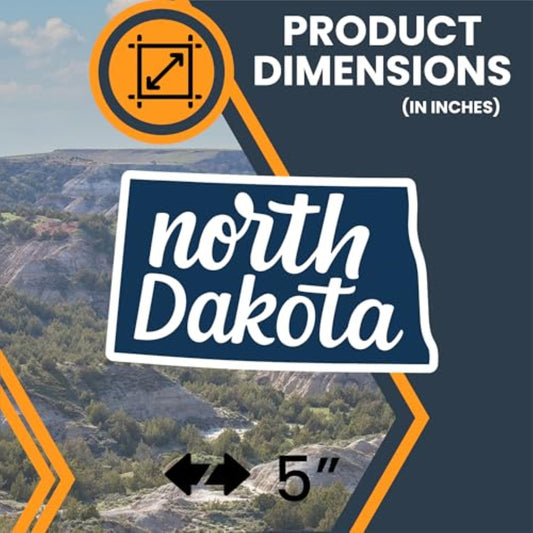 Magnet Me Up North Dakota State Magnet- 6x4 Inches, Collectible US State Shape Fridge Magnet, Durable Full-Color UV Vinyl, Travel Souvenir Magnetic Decal, Made in The USA, Gift Decor