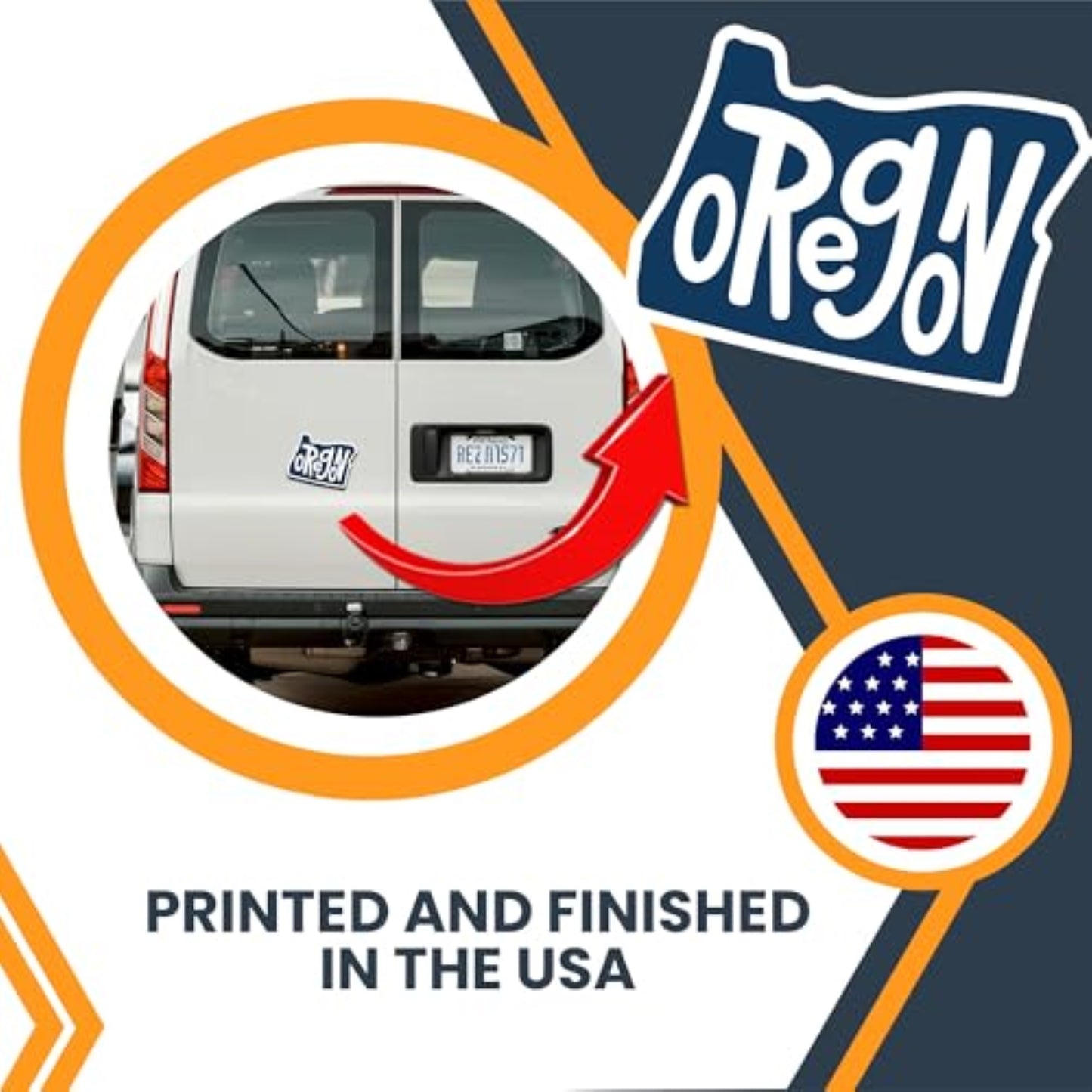 Magnet Me Up Oregon State Magnet - Full-Color Vinyl State Magnetic Decal, Die-Cut Shape, 5x4 Inches, Collectible Souvenir - Durable UV Ink, Weatherproof Fridge Magnet – Made in USA