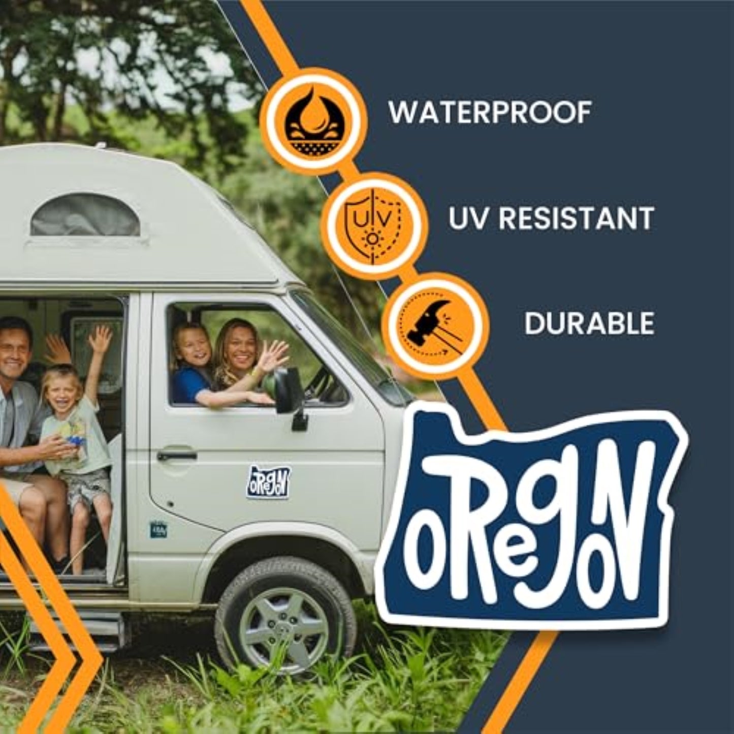 Magnet Me Up Oregon State Magnet - Full-Color Vinyl State Magnetic Decal, Die-Cut Shape, 5x4 Inches, Collectible Souvenir - Durable UV Ink, Weatherproof Fridge Magnet – Made in USA