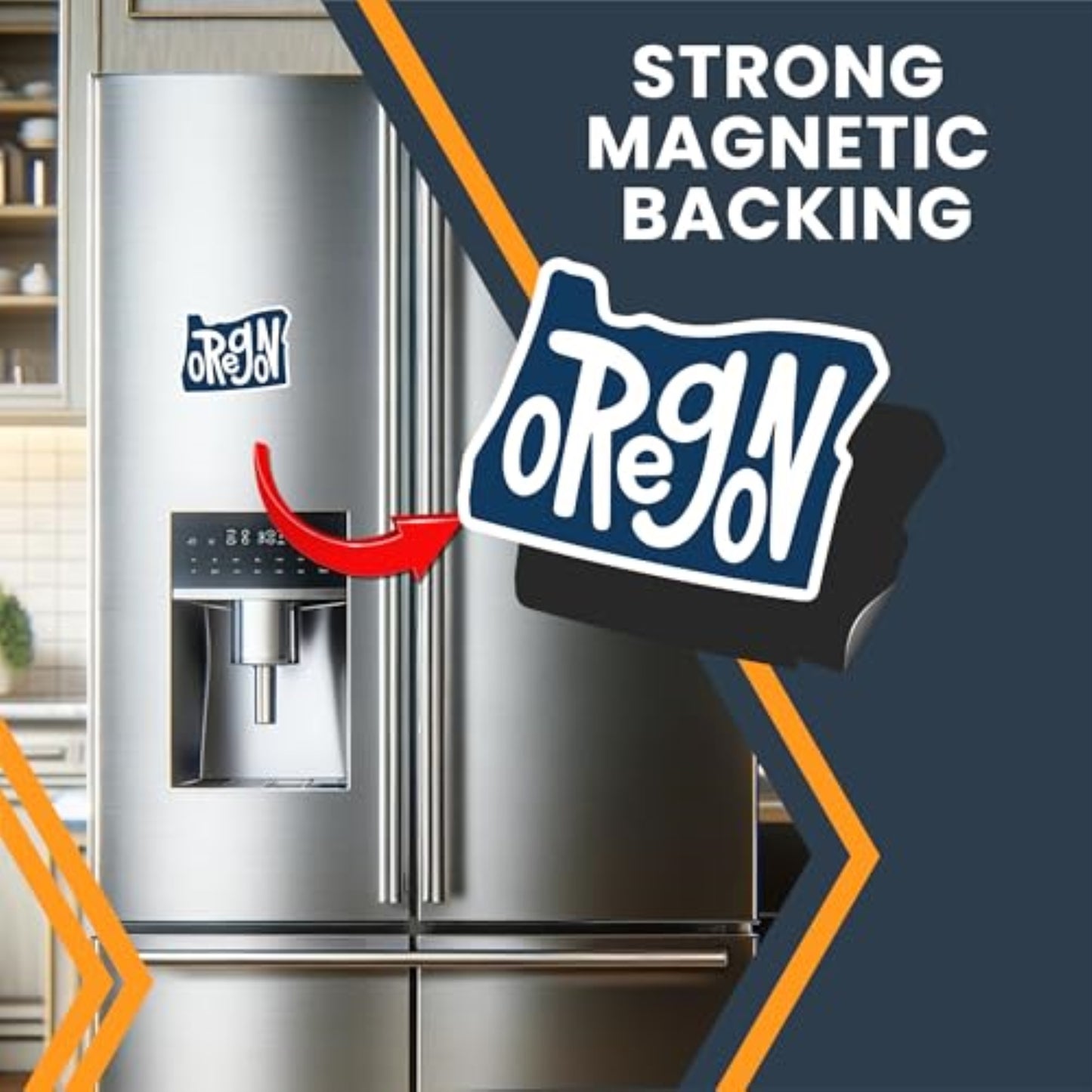 Magnet Me Up Oregon State Magnet - Full-Color Vinyl State Magnetic Decal, Die-Cut Shape, 5x4 Inches, Collectible Souvenir - Durable UV Ink, Weatherproof Fridge Magnet – Made in USA
