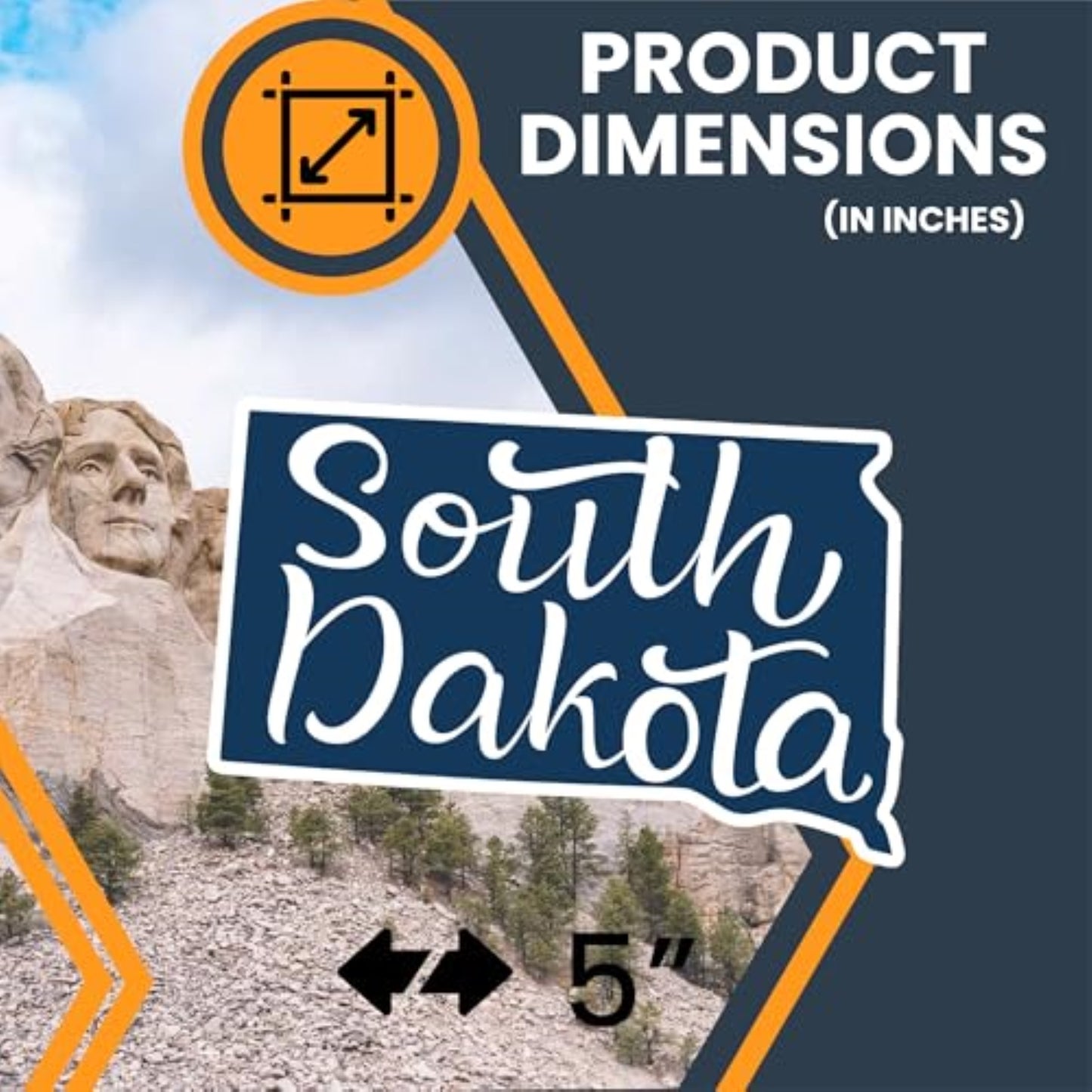 Magnet Me Up South Dakota State Magnet - Full-Color Vinyl State Magnetic Decal, Die-Cut Shape, 6x4 Inches, Collectible Souvenir - Durable UV Ink, Weatherproof Fridge Magnet – Made in USA