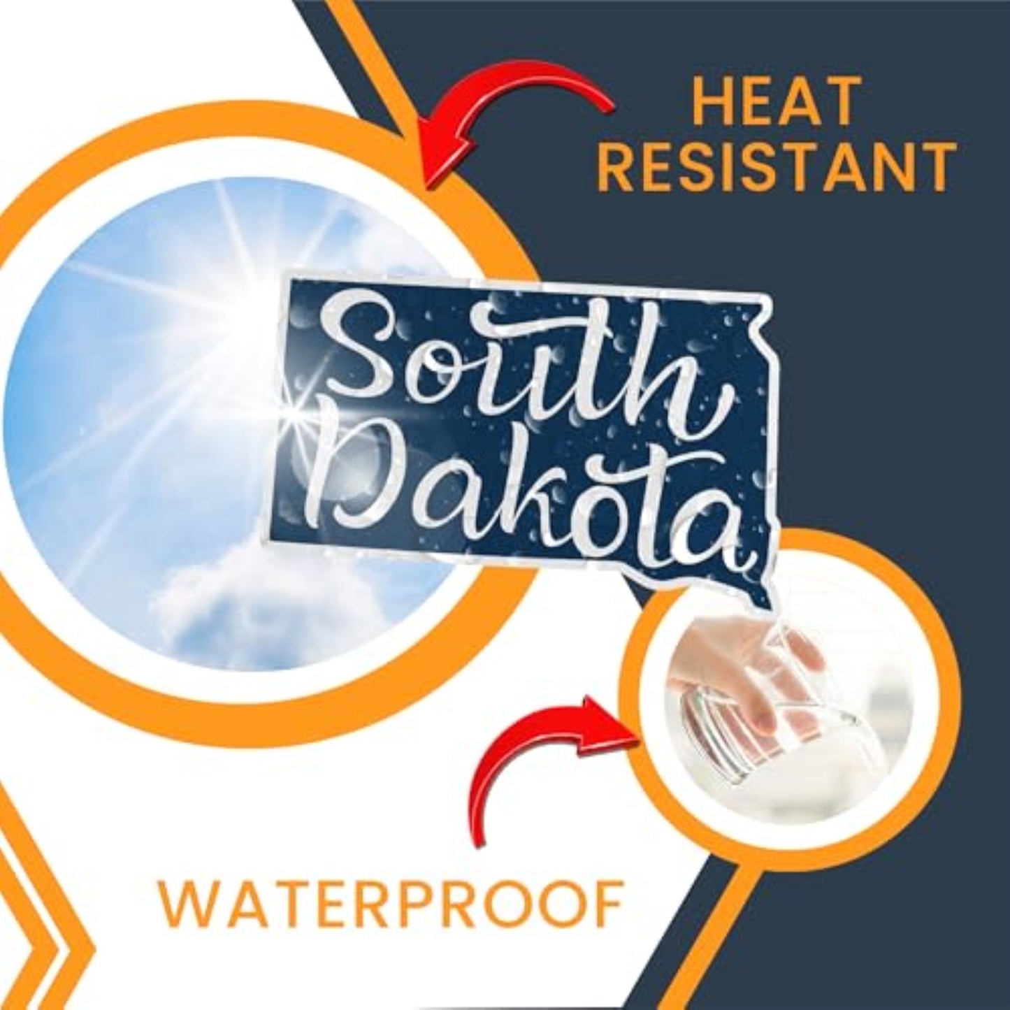 Magnet Me Up South Dakota State Magnet - Full-Color Vinyl State Magnetic Decal, Die-Cut Shape, 6x4 Inches, Collectible Souvenir - Durable UV Ink, Weatherproof Fridge Magnet – Made in USA