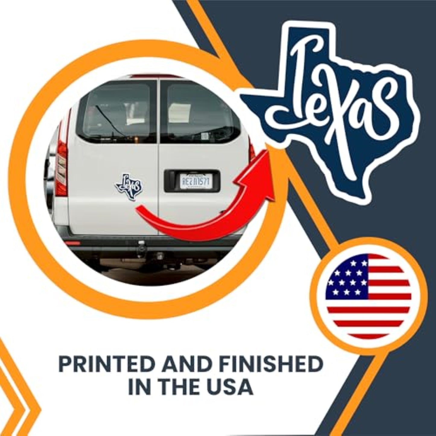 Magnet Me Up Texas State Magnet - 5x5 Inches, Collectible US State Shape Fridge Magnet, Durable Full-Color UV Vinyl, Travel Souvenir Magnetic Decal, Made in The USA, Gift Decor