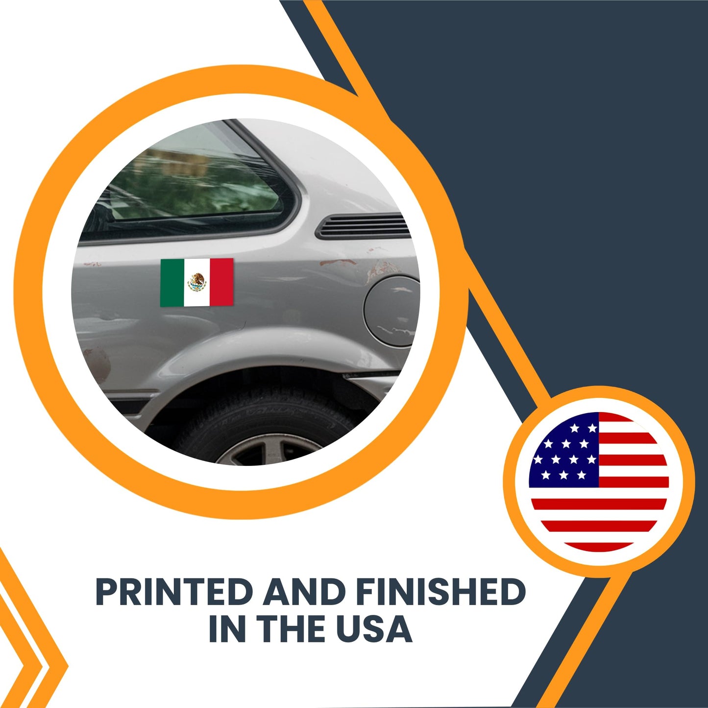 Magnet Me Up Mexico Mexican Flag Car Magnet - 3x5 Inches - UV Printed Vinyl - Weatherproof, Durable Magnetic Decal - Patriotic Mexico Car Accessory - Fridge, Locker, Made in USA