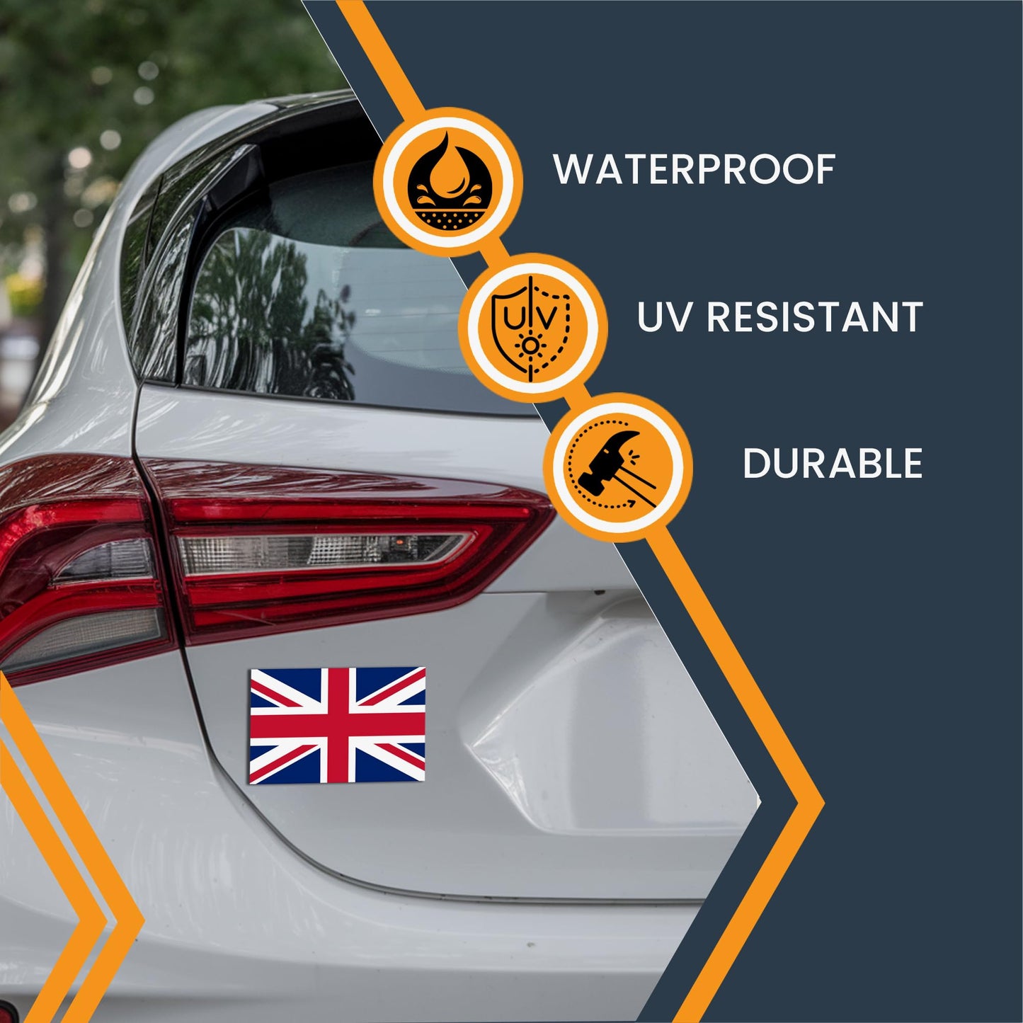 Magnet Me Up England Flag Car Magnet - 3x5 Inches - UV Printed Vinyl - Strong Magnetic Decal, for SUV, Truck, Fridge, Locker, Toolbox, or Office - Durable, Full-Color, Made in USA