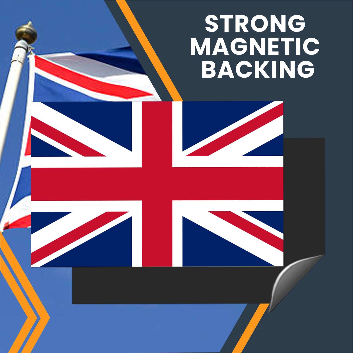 Magnet Me Up England Flag Car Magnet - 3x5 Inches - UV Printed Vinyl - Strong Magnetic Decal, for SUV, Truck, Fridge, Locker, Toolbox, or Office - Durable, Full-Color, Made in USA