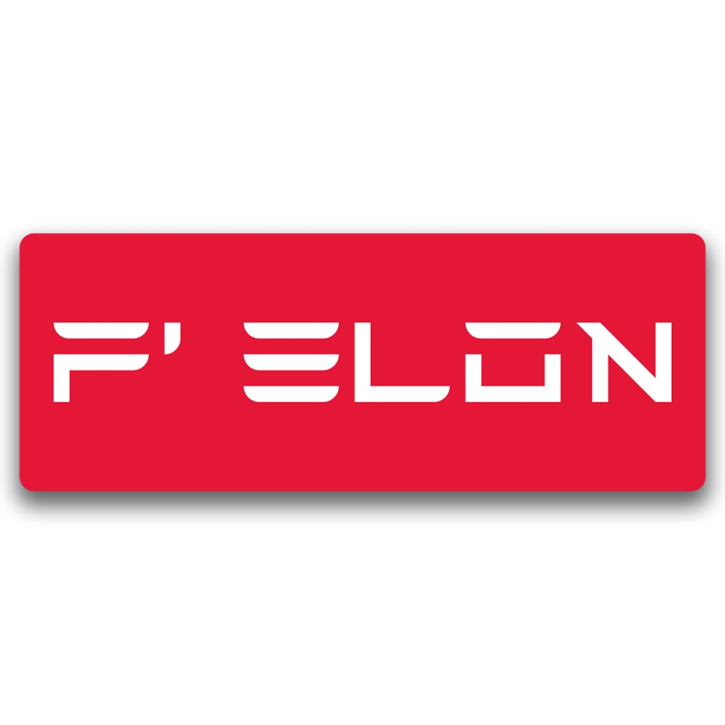 Magnet Me Up Funny Car Magnet - F?Elon Parody Tesla-Style Design, 3x8 inch Red, UV Printed Vinyl - Elon Musk Meme Magnetic Decal, for Car, Truck- Weatherproof, Political Humor, Made in USA