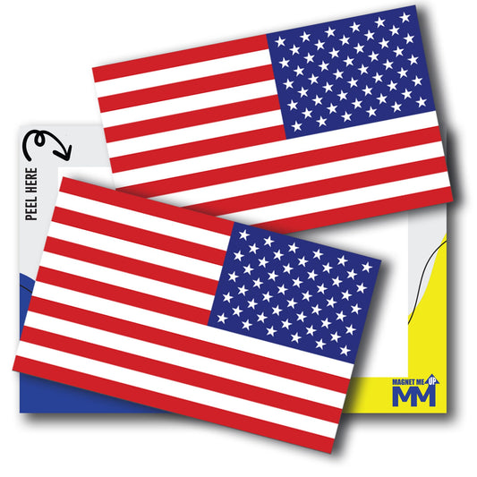 Magnet Me Up Reversed American Flag Adhesive Decal Sticker, 3x5 Inches, Red White, and Blue, Heavy Duty Automotive Sticker for Car, Truck, SUV, or Any Other Surface