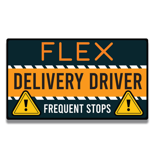 Magnet Me Up Flex Delivery Driver Automotive Magnet Decal, 8x4.5 inches, Automotive Magnet for Car, Truck, SUV, Vehicle Safety Sign for Flex Delivery Driver, Crafted in USA