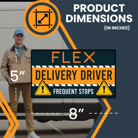 Magnet Me Up Flex Delivery Driver Automotive Magnet Decal, 8x4.5 inches, Automotive Magnet for Car, Truck, SUV, Vehicle Safety Sign for Flex Delivery Driver, Crafted in USA