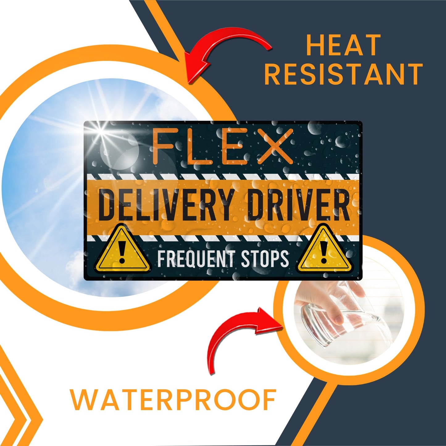 Magnet Me Up Flex Delivery Driver Automotive Magnet Decal, 8x4.5 inches, Automotive Magnet for Car, Truck, SUV, Vehicle Safety Sign for Flex Delivery Driver, Crafted in USA