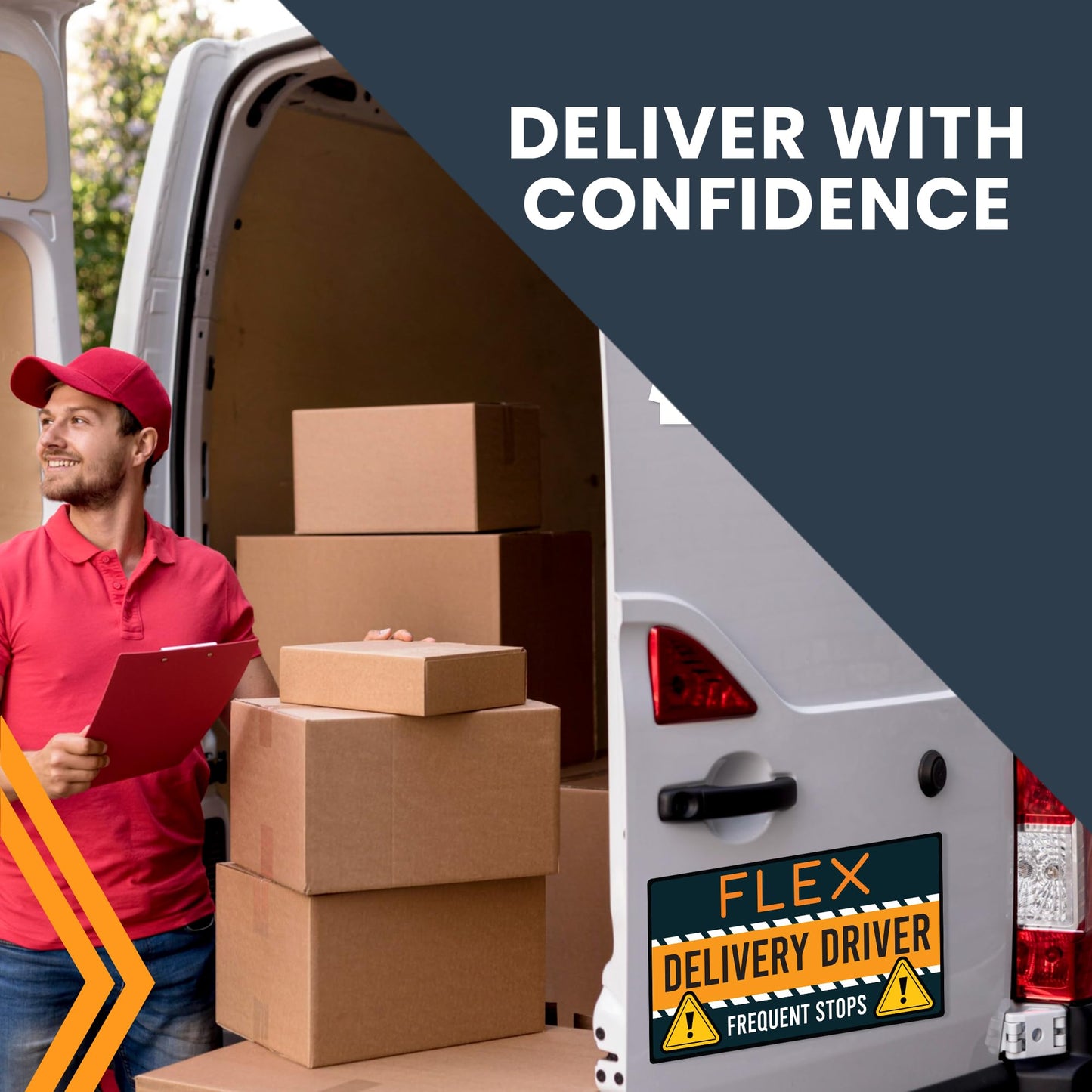 Magnet Me Up Flex Delivery Driver Automotive Magnet Decal, 8x4.5 inches, Automotive Magnet for Car, Truck, SUV, Vehicle Safety Sign for Flex Delivery Driver, Crafted in USA