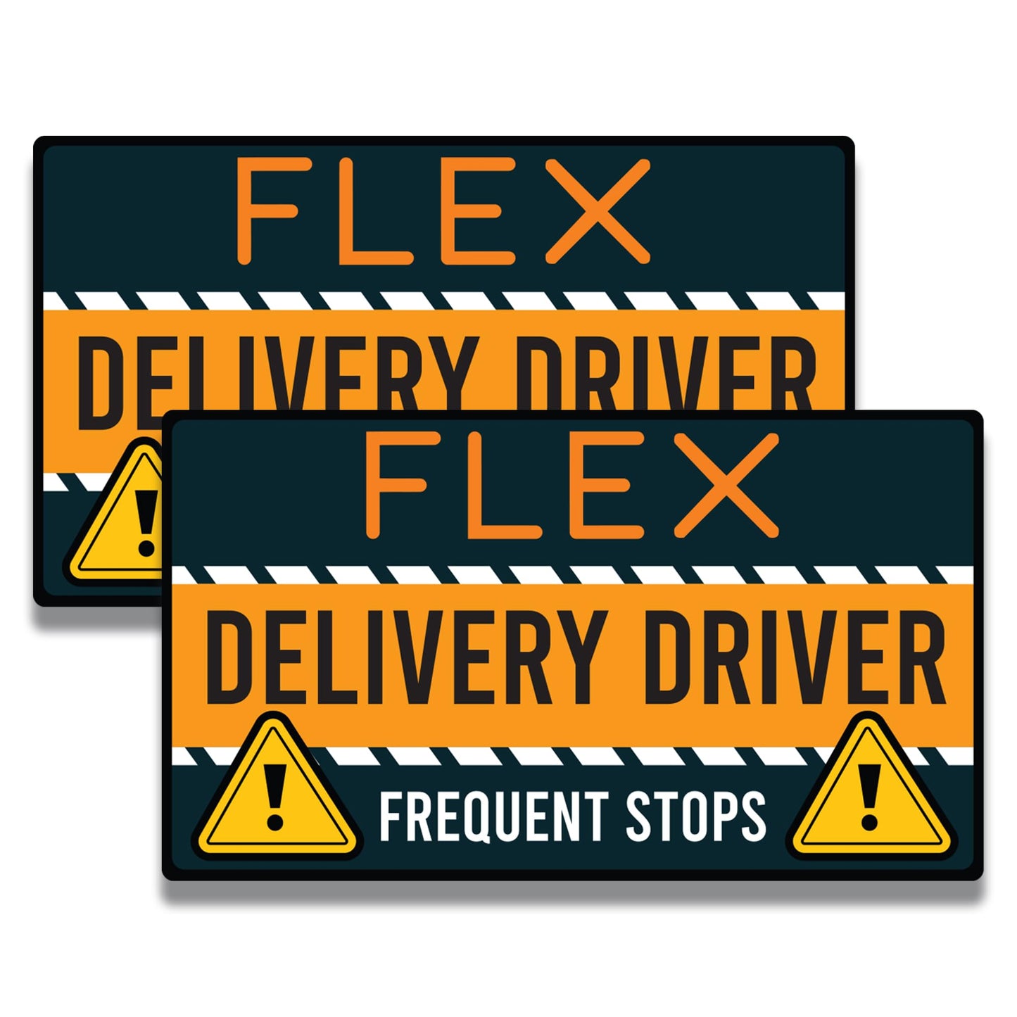 Magnet Me Up Flex Delivery Driver Automotive Magnet Decal, 2 Pack, 8x4.5 inches, Automotive Magnet for Car, Truck, SUV, Vehicle Safety Sign for Flex Delivery Driver, Crafted in USA