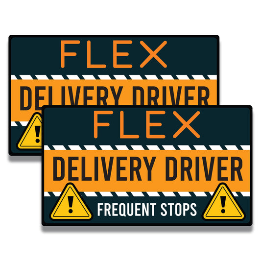Magnet Me Up Flex Delivery Driver Automotive Magnet Decal, 2 Pack, 8x4.5 inches, Automotive Magnet for Car, Truck, SUV, Vehicle Safety Sign for Flex Delivery Driver, Crafted in USA