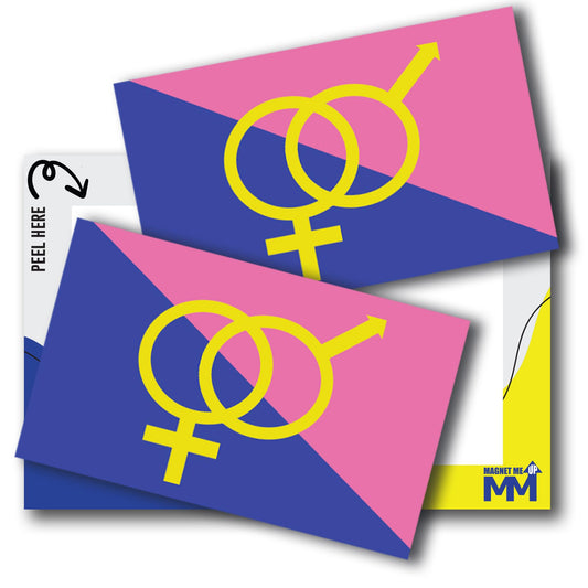 Magnet Me Up Straight Pride Flag Bumper Sticker - 3x5 Inch Adhesive Decal,2 Pack, Outdoor Waterproof Vinyl for Car, Truck, SUV, Laptop, Durable Weatherproof, Support Sticker, Made in USA