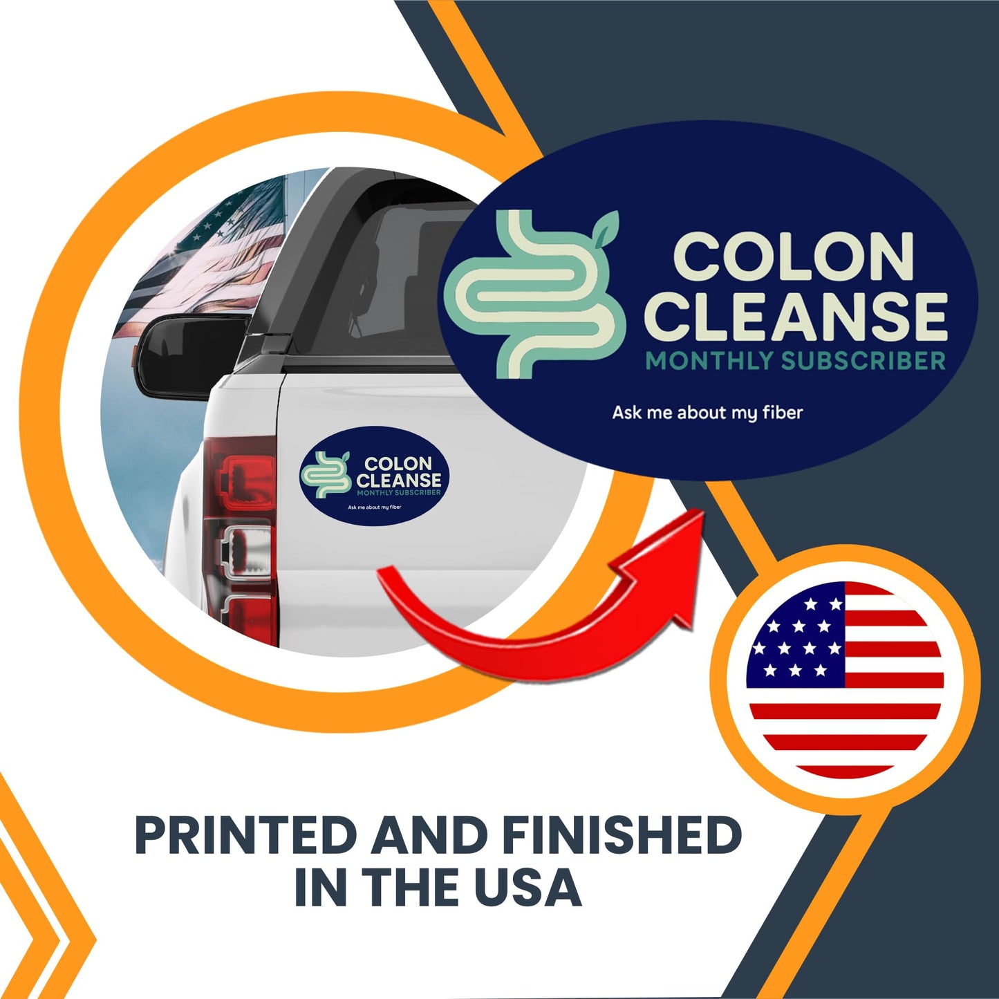 Magnet Me Up Colon Cleanse Monthly Subscriber Magnet - Funny Gag Gift, Bathroom Humor, 4?6 Oval Magnet Decal, UV Printed Vinyl, Durable & Weatherproof, Made in USA