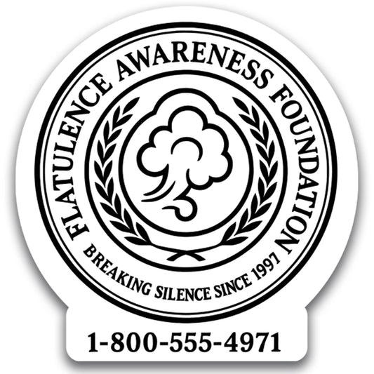 Magnet Me Up Flatulence Awareness Foundation Magnet, 5 Inch Funny Gag Gift, Bathroom Humor Magnet Decal, UV Printed Vinyl, Durable & Weatherproof, Prank Fridge Magnetic Decal, Made in USA