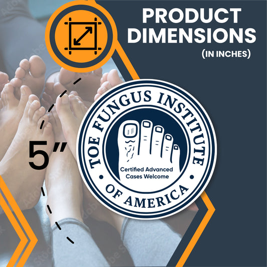 Magnet Me Up 5 Inch Round Toe Fungus Institute of America Magnet - Funny Gag Car Magnet for Pranks, Bumper Laughs & Joke Gifts - Full Color UV Weatherproof Printed Vinyl, Car, Fridge, Made in USA