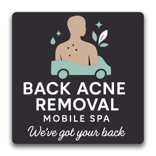 Magnet Me Up Back Acne Removal Mobile Spa Magnet - 5x5 in Funny Car Magnet- Hilarious Gag Magnetic Car Decal - UV Printed, Weatherproof, Durable Vinyl, Bumper, Fridge, Lockers, Made in USA
