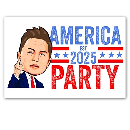 Magnet Me Up Elon Musk Magnet,America 2025 Party- Funny Political Car Magnet 4x6 Inches- UV-Printed Durable Vinyl - Patriotic Red White Blue, Fridge, Lockers – Made in USA, Hilarious Election Gift