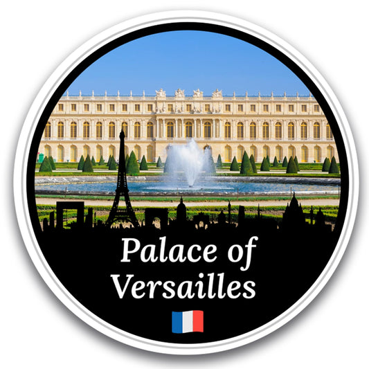 Magnet Me Up Palace of Versailles Magnet - 5" Round Travel Souvenir Magnet with French Landmark Design - Full-Color UV Printed Versailles France Magnetic Decal - Durable Vinyl, Made in USA