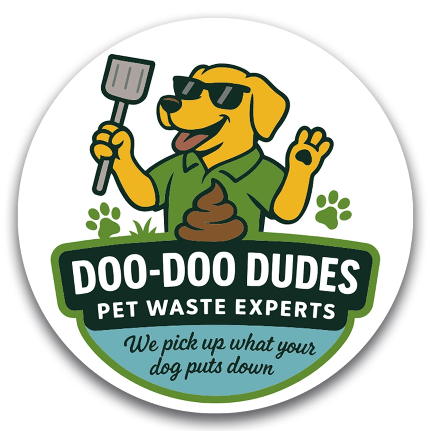 Magnet Me Up Doo-Doo Dudes Gag Magnet - 5" Round Funny Dog Poop Car Magnet - Hilarious Magnetic Decal for Pet Owners - UV Printed Vinyl- Weatherproof & Durable, Gag Gift, Made in USA