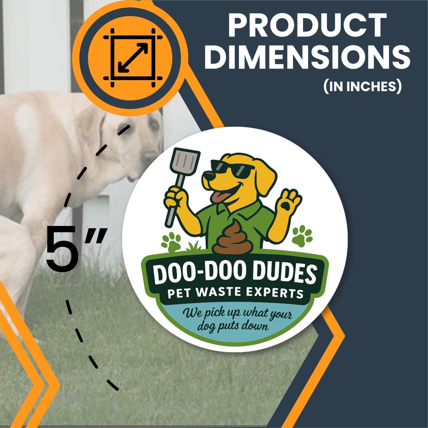 Magnet Me Up Doo-Doo Dudes Gag Magnet - 5" Round Funny Dog Poop Car Magnet - Hilarious Magnetic Decal for Pet Owners - UV Printed Vinyl- Weatherproof & Durable, Gag Gift, Made in USA