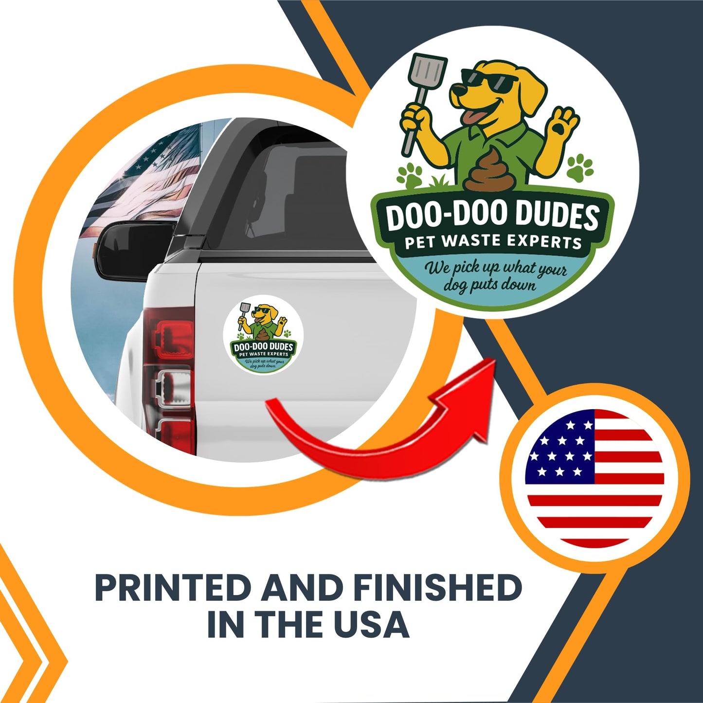 Magnet Me Up Doo-Doo Dudes Gag Magnet - 5" Round Funny Dog Poop Car Magnet - Hilarious Magnetic Decal for Pet Owners - UV Printed Vinyl- Weatherproof & Durable, Gag Gift, Made in USA